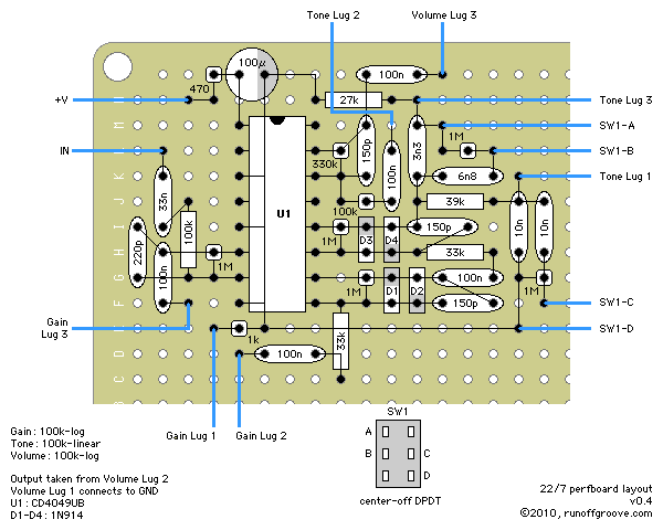 22/7 perfboard layout